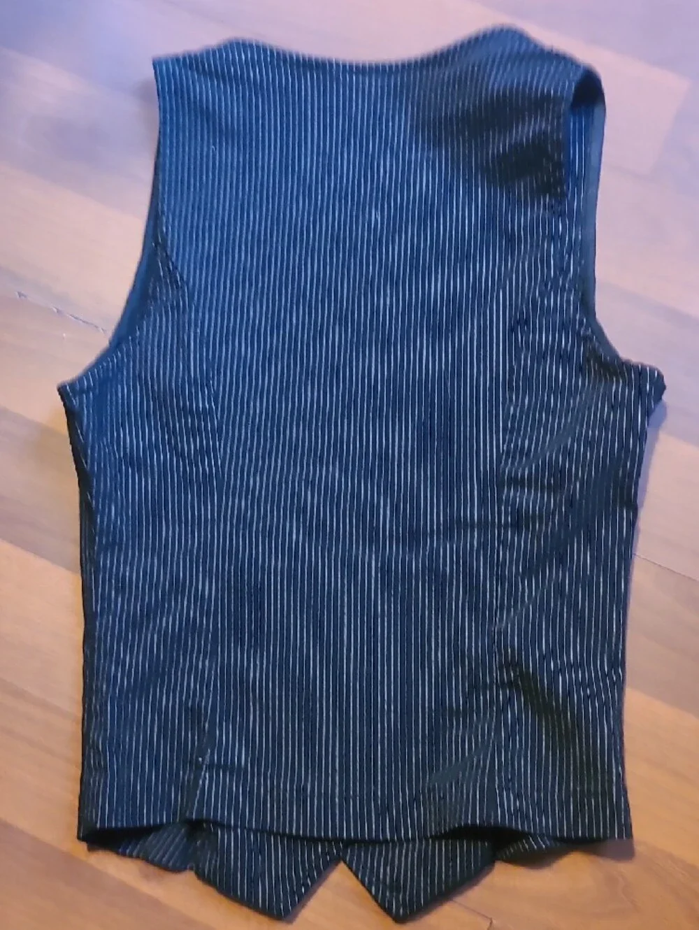 Lovely Day Black Pinstripe Button Front Vest - Picture 7 of 7